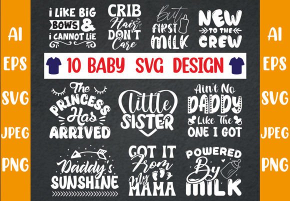 Baby SVG Bundle: Graphics & Print Templates