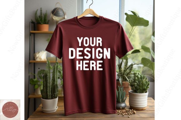 Bella Canvas 3001 Hanging Mockup 40: Graphics & T-Shirts