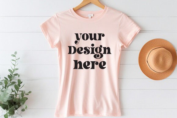 Bella Canvas 3001 Hanging Mockup Vol 41 Graphics T-Shirts