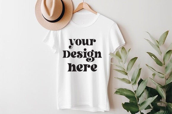 Bella Canvas 3001 Hanging Mockup Vol 8 Graphics for T-Shirts