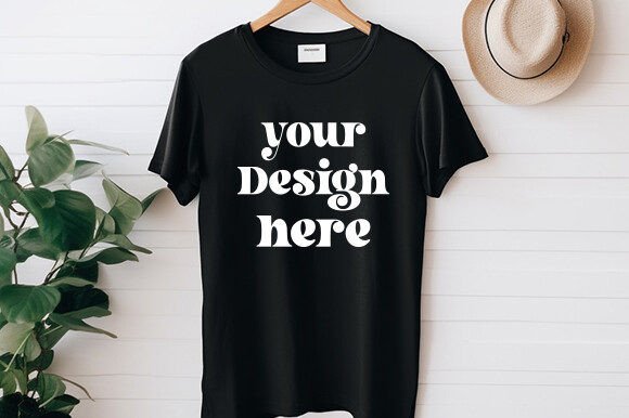 Bella Canvas 3001 Hanging Mockup Vol 99 Graphics T-Shirts
