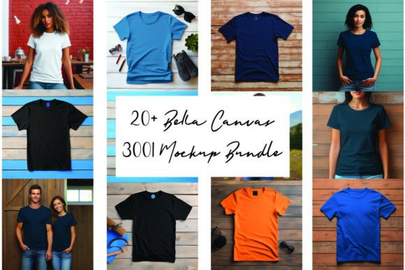 Bella Canvas Mockup Bundle: Graphics for T-Shirts