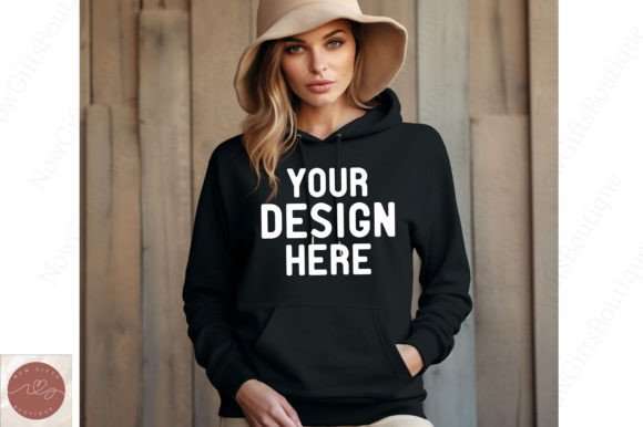 Christmas Gildan 1800 Hoodie Mockup: Graphics for Hoodies Sweatshirts