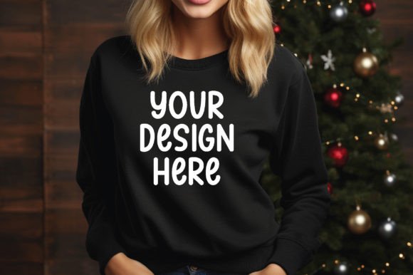 Christmas Sweatshirt Mockup Vol 31 Graphics for Hoodies Sweatshirts