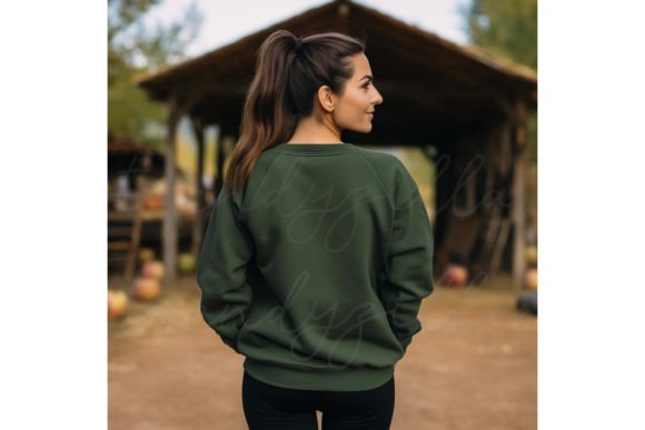 Green Back Sweatshirt Graphics for Hoodies