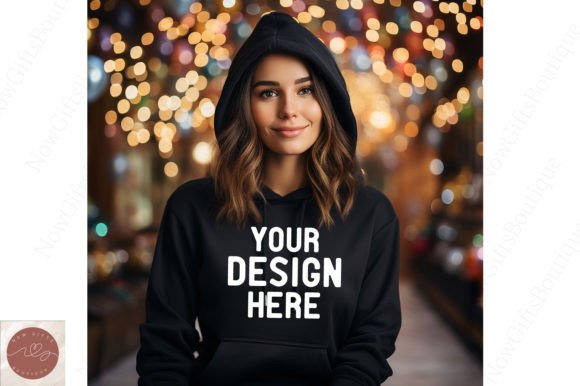 Happy New Year Women Hoodie Mockup 32: Graphics for Hoodies Sweatshirts