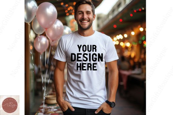 Men Happy New Year Graphics & T-Shirts Mockup