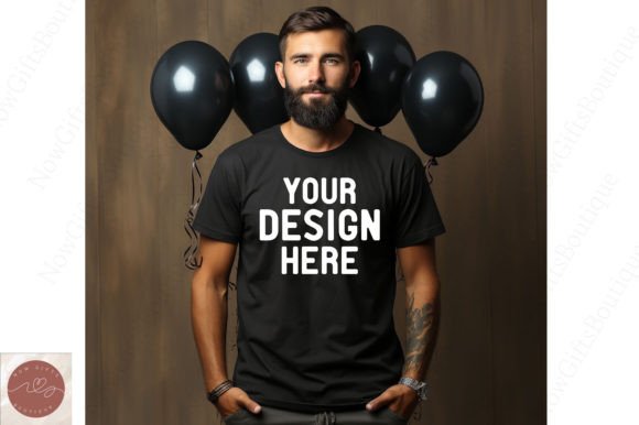 Men Happy New Year Mockup 15: Graphics for T-Shirts