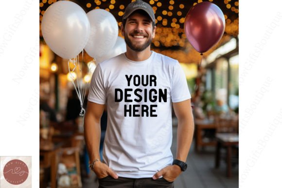 Men Happy New Year Mockup 23 for Graphics & T-Shirts