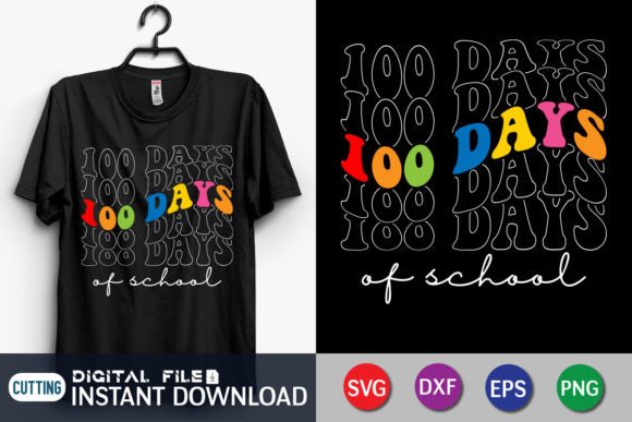 Retro 100 Days Graphics for T-Shirt Designs