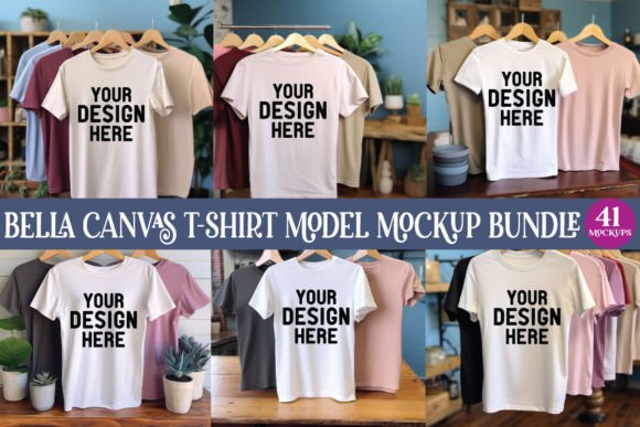 Reviewing the Bella Canvas T-shirt Model Mockup Bundle